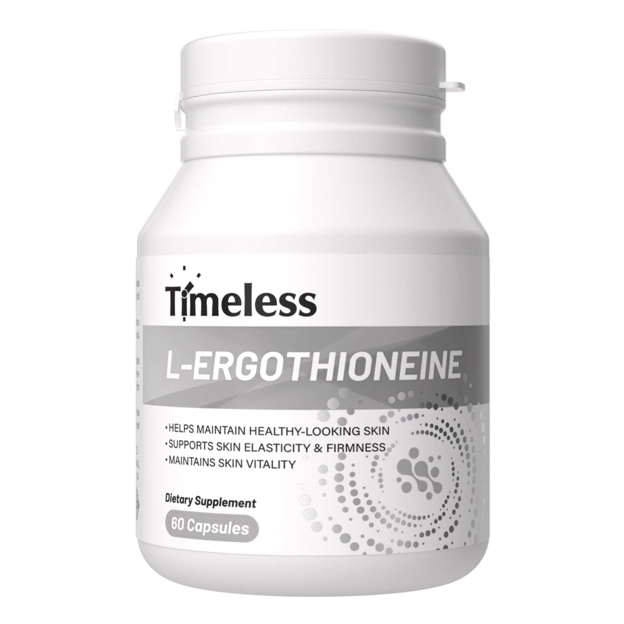 TIMELESS Ergothioneine Supplement, L-Ergothioneine Capsules for Daily Wellness Support, 60 Capsules