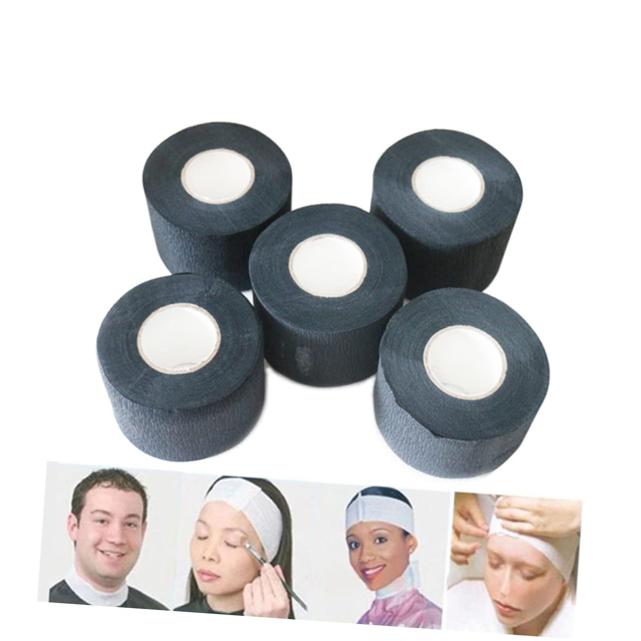 NOLITOY Disposible Neck Strip Roll for Barbering Hair Styling Paper Collars 5 Rolls