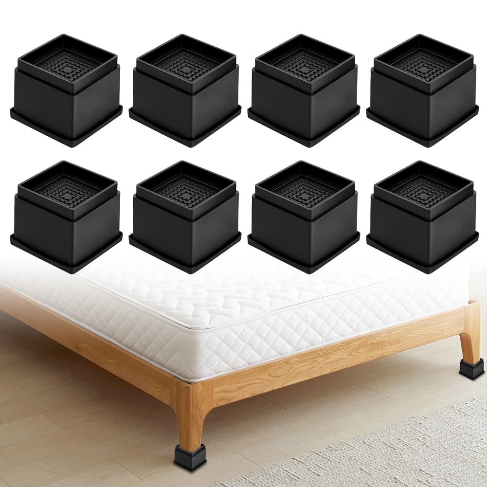 Rehausseurs de lit réglables Bedding | Lot de 8 blocs empilables 5 cm