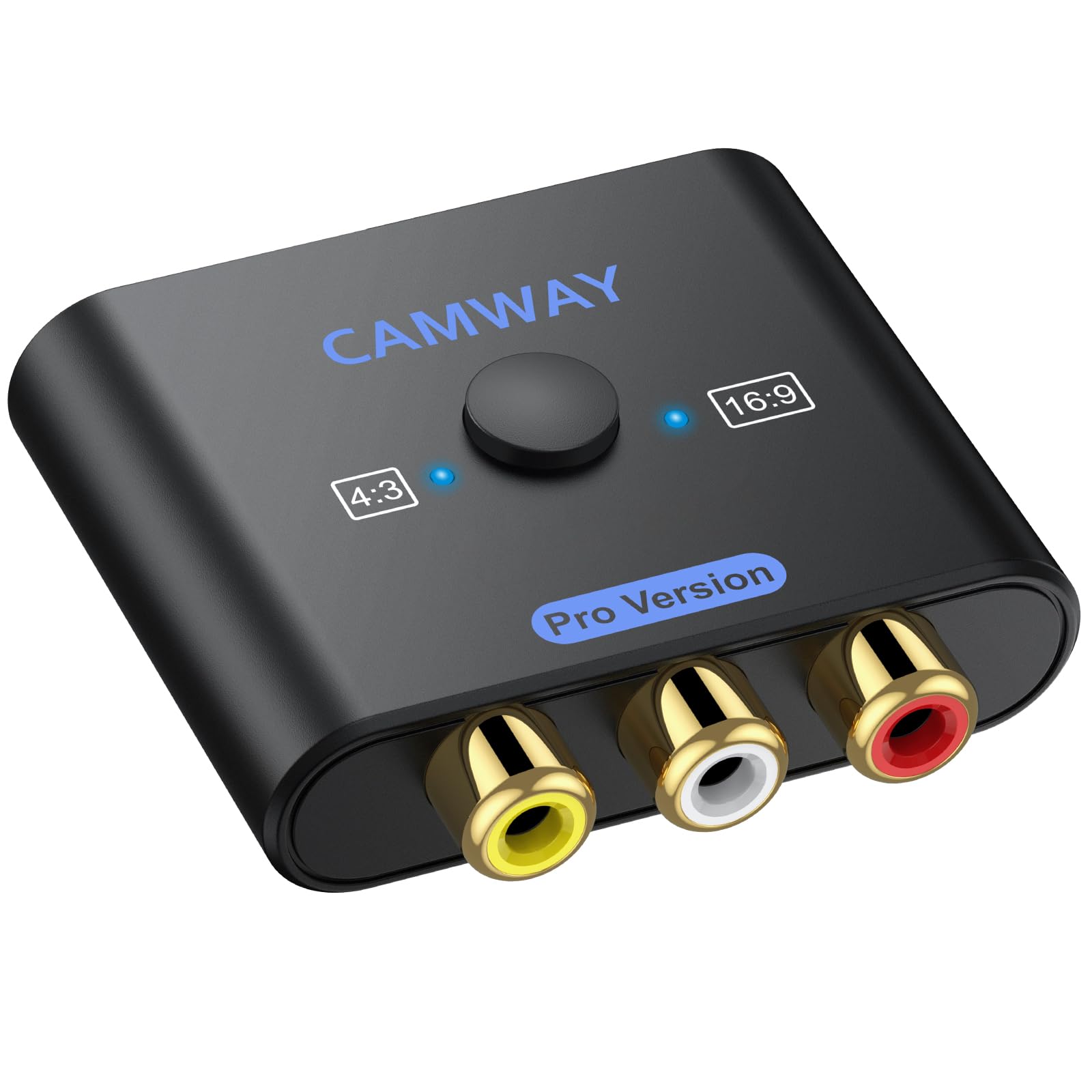 CAMWAY Upgraded RCA to HDMI Converter - Higher Quality Images 16:9/4:3 Conversion 1080P AV to HDMI Adapter for Wii/PS1/PS2/N64/X-box/DVD/VCR, Composite CVBS Video Audio Converter Supports PAL,NTSC
