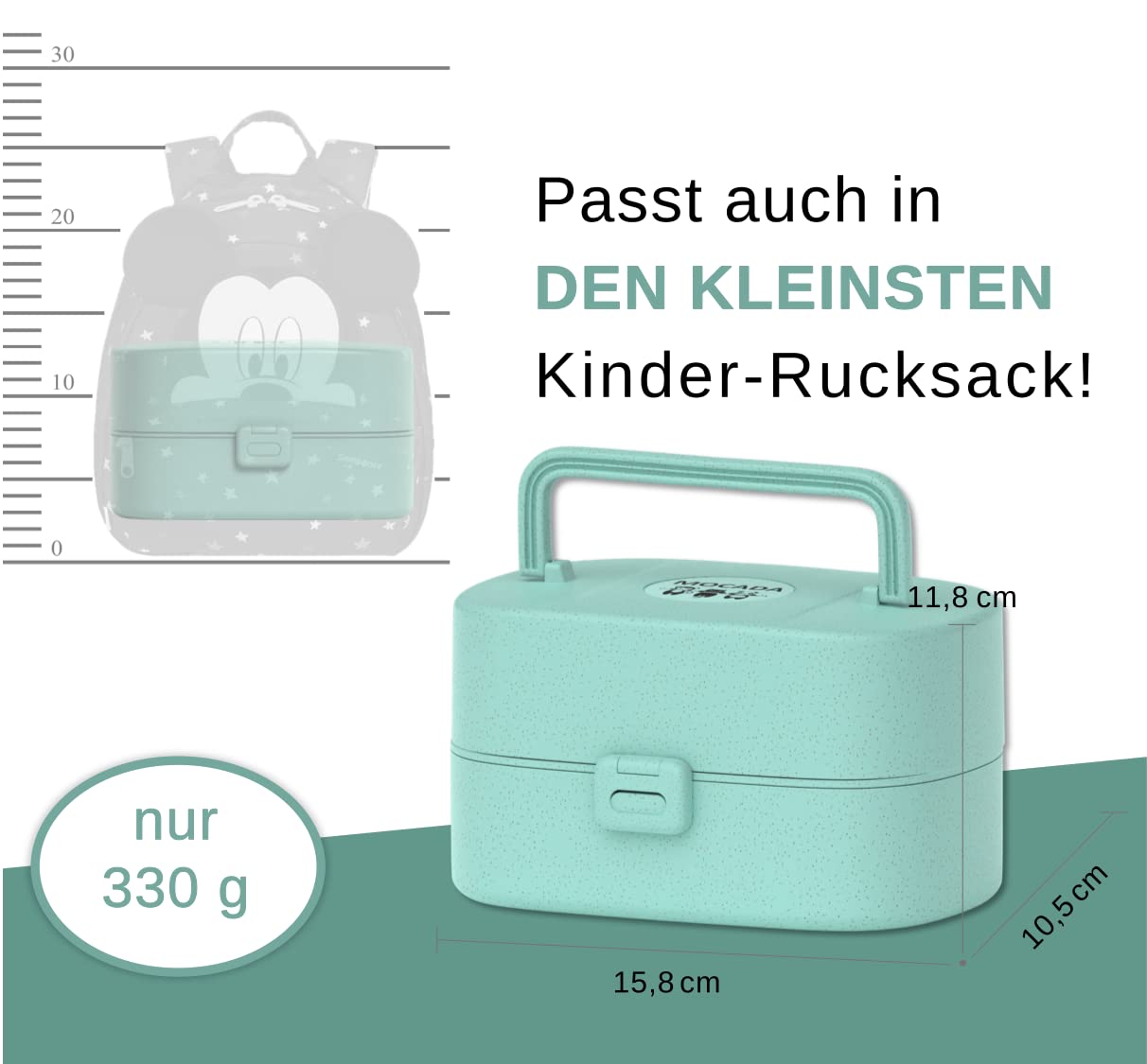 Mocada® Bento Box voor kinderen, inclusief 216-delige stickerset, BPA-vrij, lekvrije lunchbox met bestek en vakken, duurzame broodtrommel zonder schadelijke stoffen voor school en onderweg (blauw