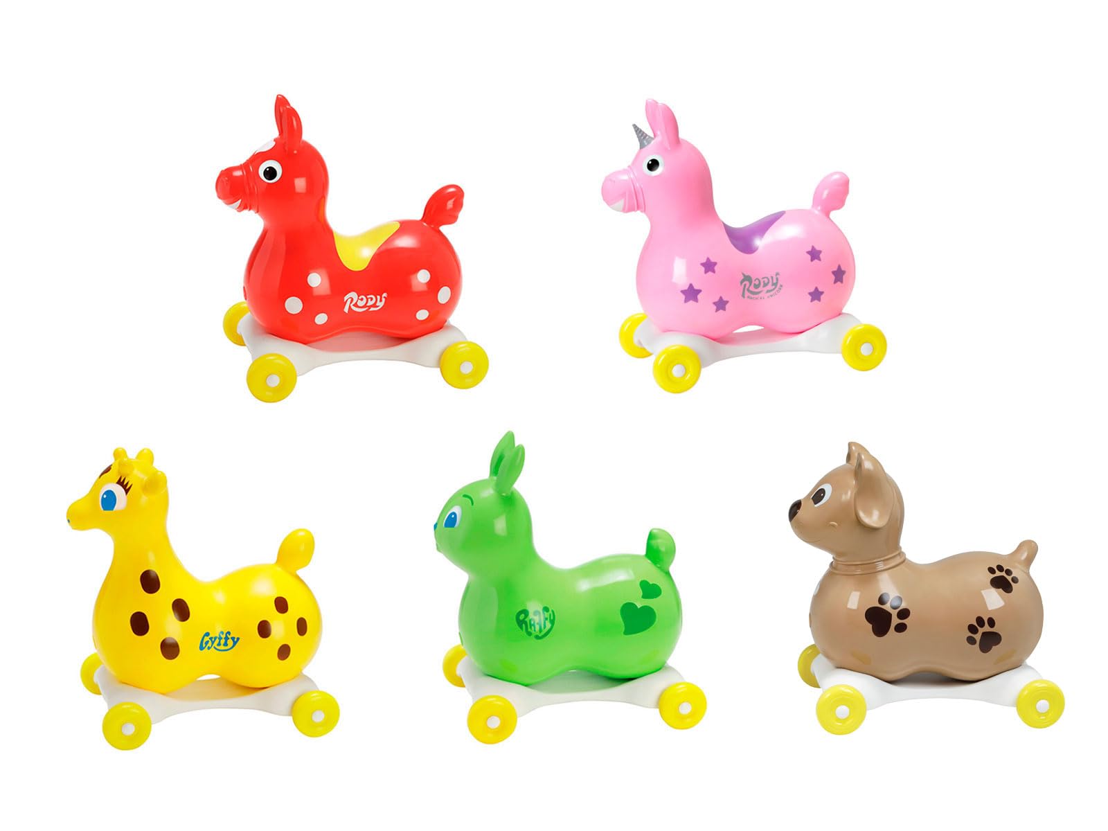 Gymnic Base Speedy avec Roues pour Enfants 50 x 32 cm, transforme Rody, Gyffy, Raffy et Kody en Un Jeu à chevaucher Dynamique et Amusant