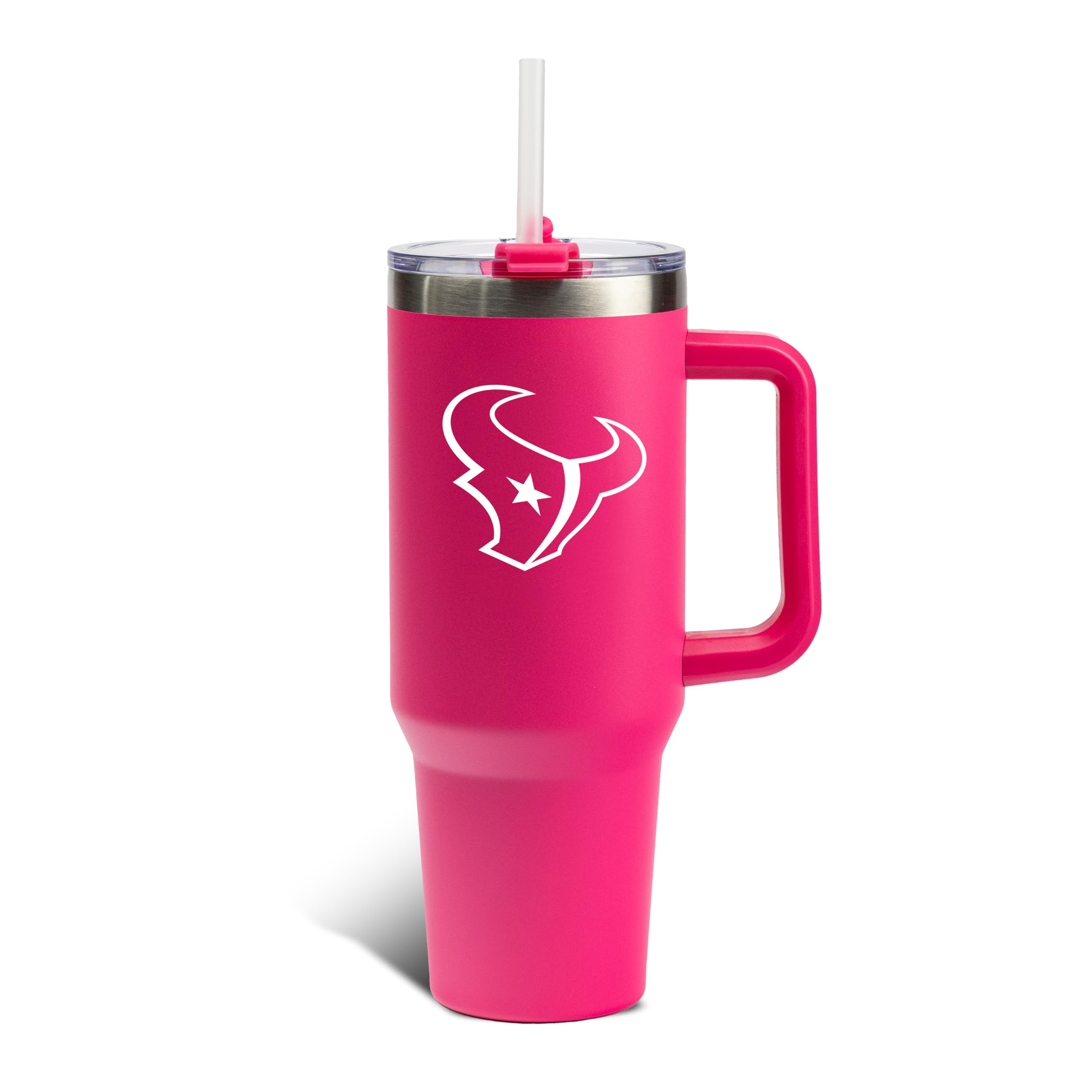 The Memory Company Officially Licensed NFL - Houston Texans 40oz Pink Game Day Tumbler with Team Logo