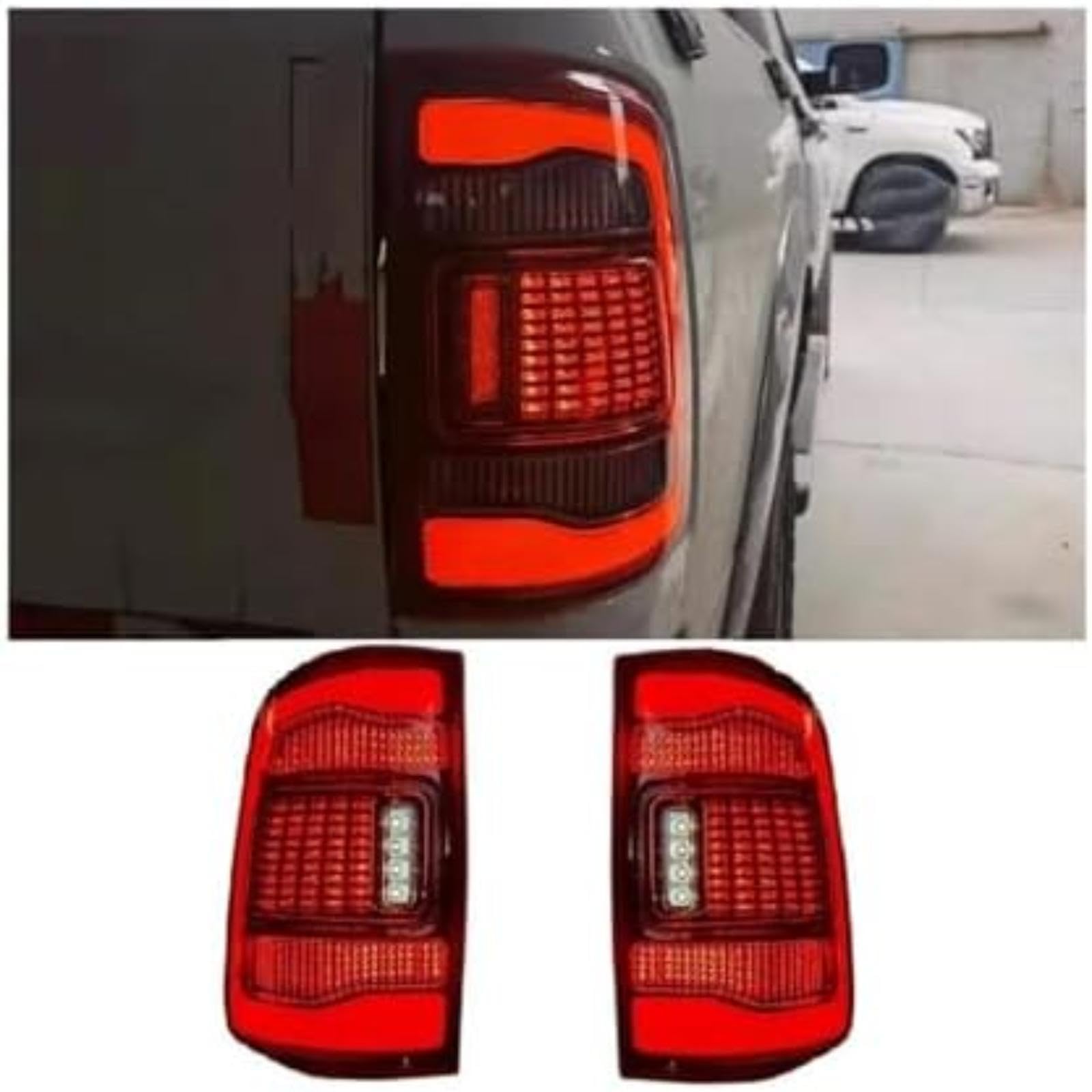 Dla DODGE, dla Ram 2008-2019 Lampy tylne samochodu Włącz światła sygnalizacyjne Zespoły tylnych świateł Lampka sygnalizacyjna lusterka bocznego (Red Euro Version) (Red Euro Version)