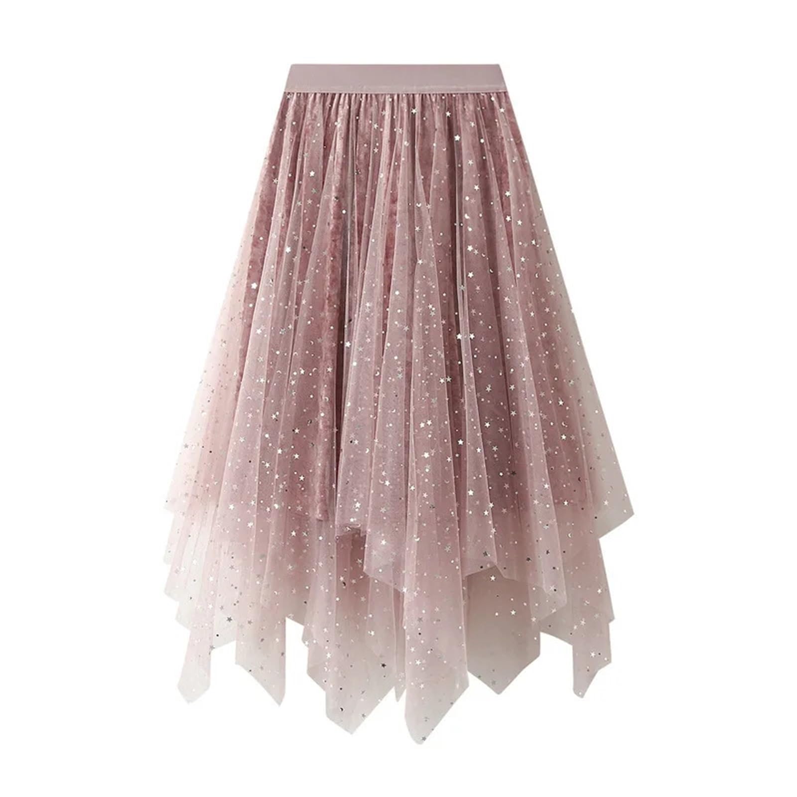 Elegante Gonna Lunga a Rete Irregolare Temperamento Ropa Mujer