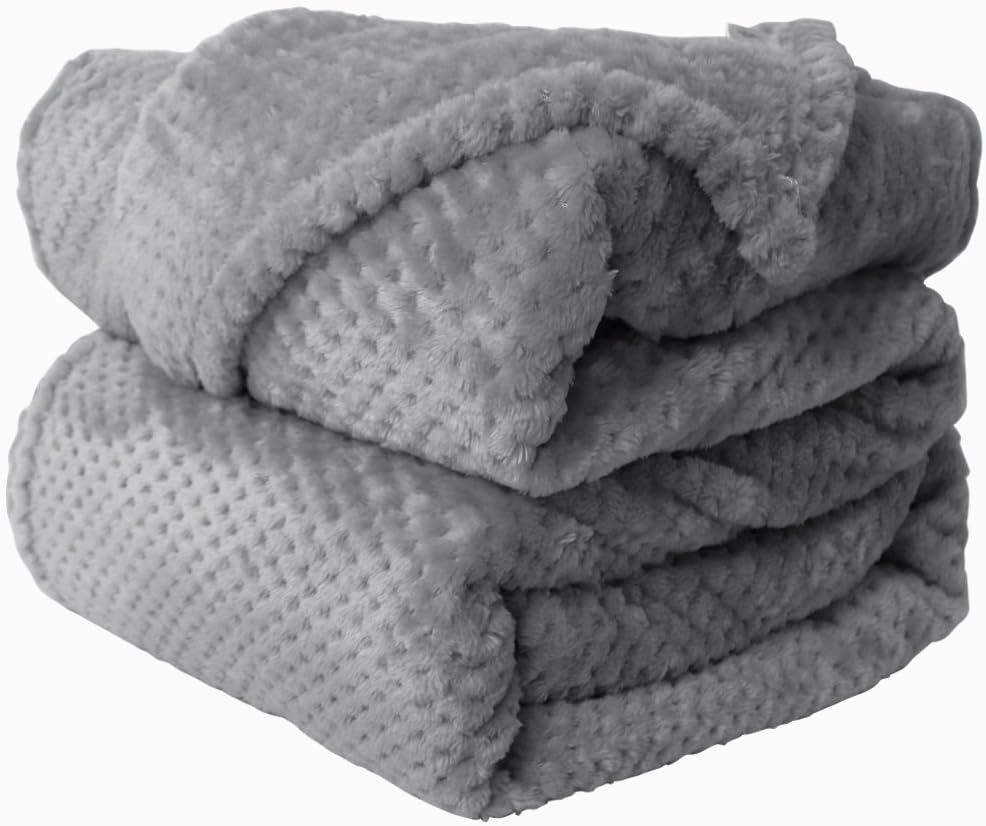uxcell Flannel Fleece Bed Blankets, Soft Warm Microfiber