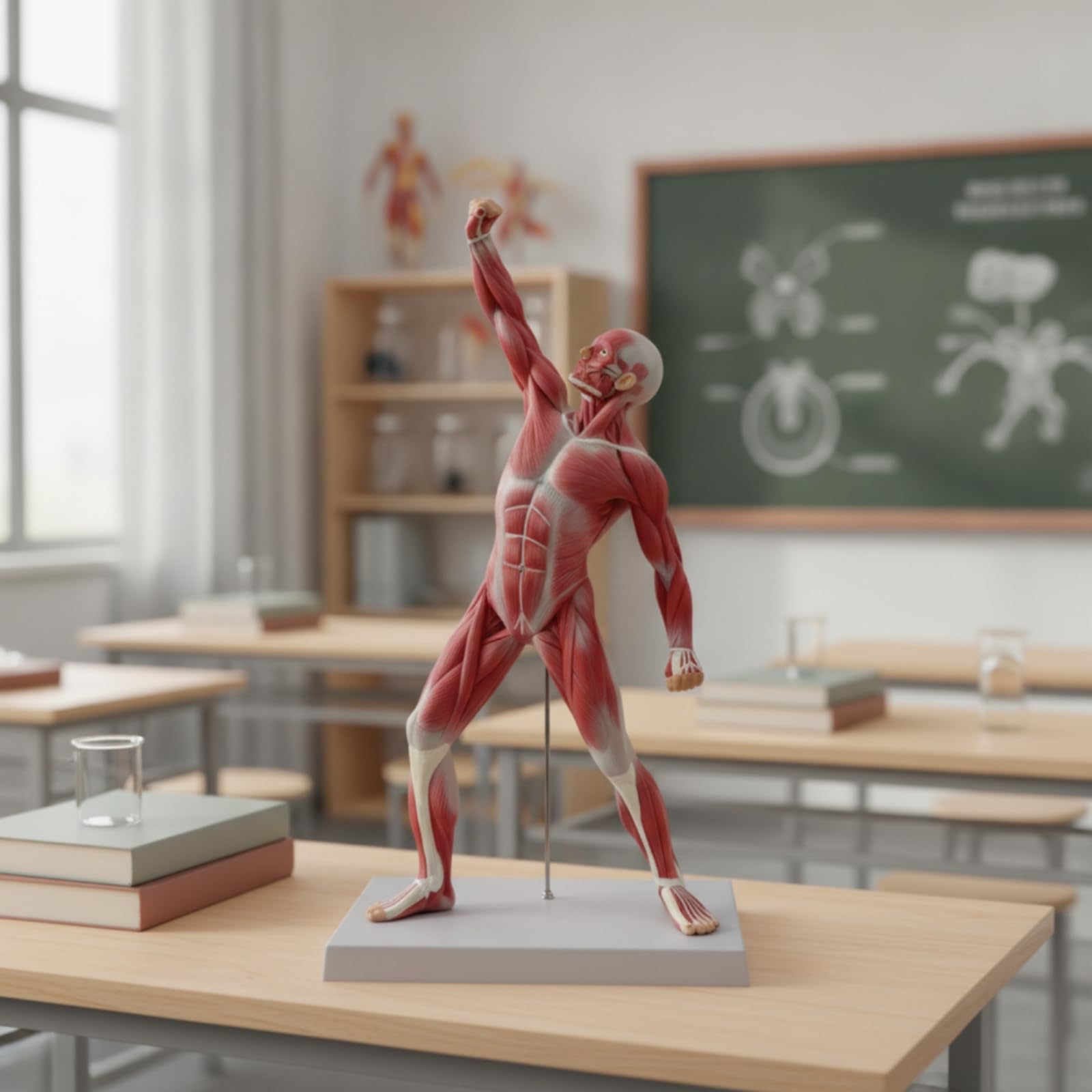 Modello Muscolare con Base Preciso , Modello Muscolare Umano Da 50 Cm