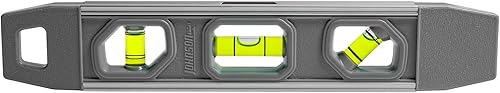 Johnson Level & Tool 1405-0900 - Nivel de torpedo magnético de aluminio, 9 pulgadas, gris, 1 nivel