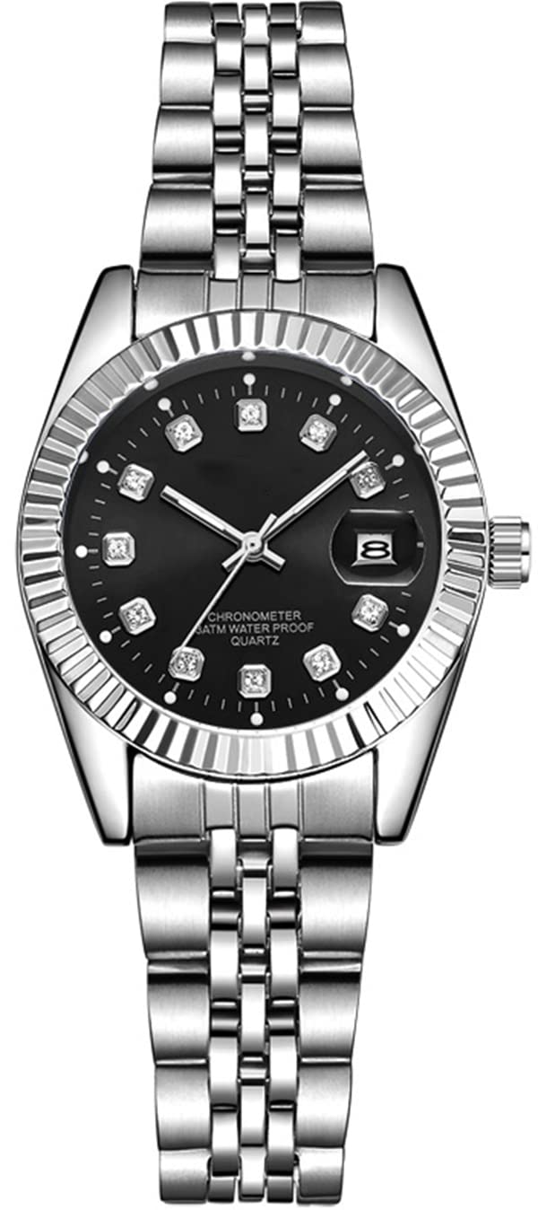 Women Watch Classic Silver Stainless Steel Waterproof Quartz Analog Watch Fashion Ladies Wrist Watches
