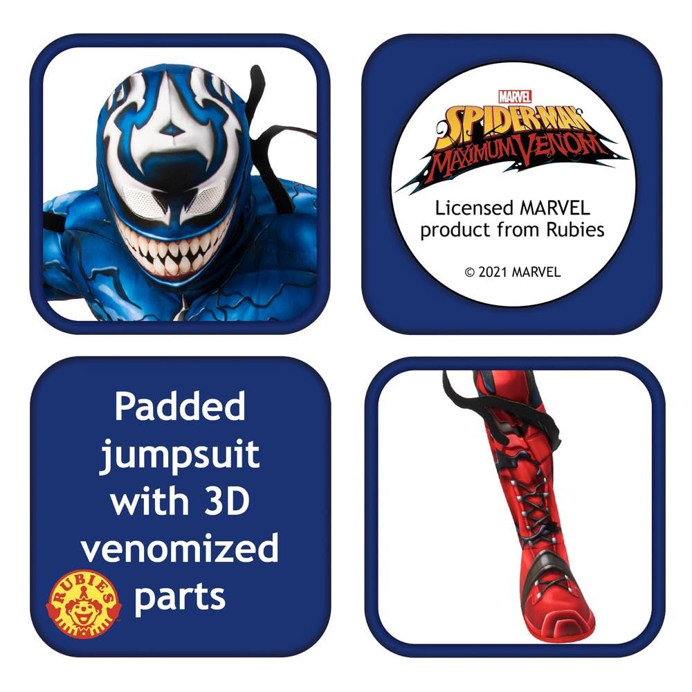 Rubies Boy's Marvel Spider-Man Maximum Venom Deluxe Venomized Captain America Costume, Small