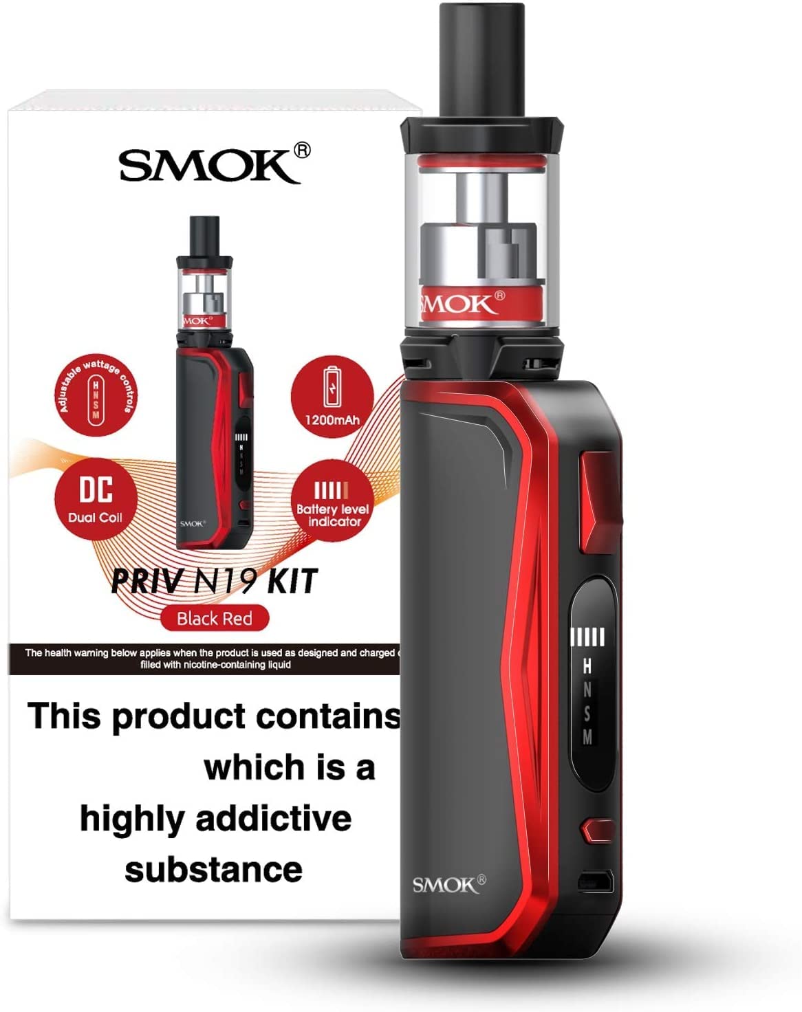 Buy for SMOK Priv N19 Kit Vape Pen Nord 19 Tank Adopts Nord Mesh Coils