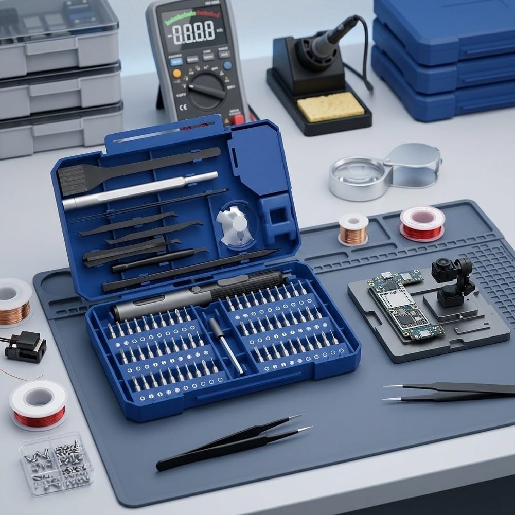 Elektrischer Schraubendreher Set 76-teilig Präzision