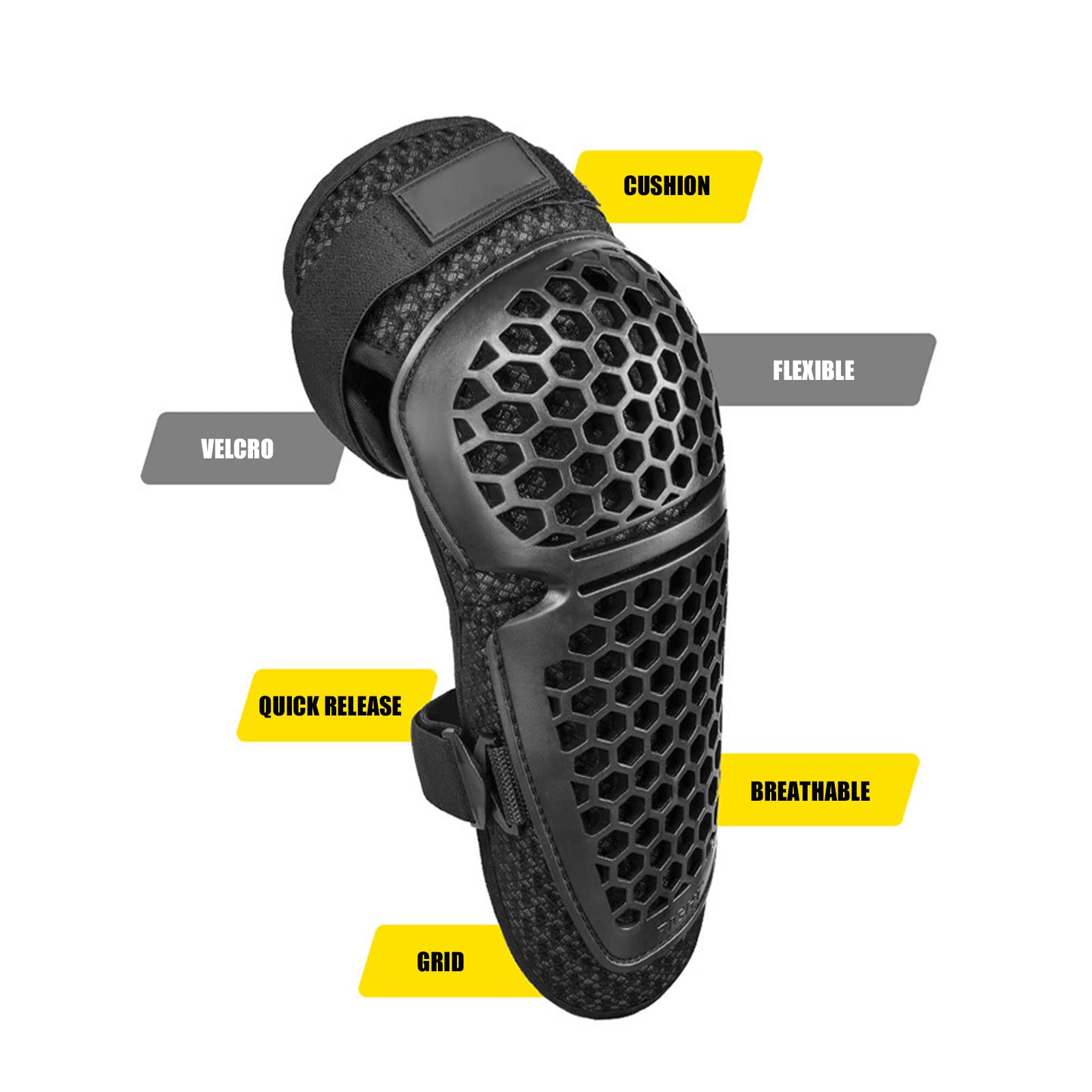 Protège Genoux Moto, Genouillère Protection, Protection Moto Coudière Design Ergonomique Motocross Moto Cyclisme Coude Genouillères Garde Protecteur équipement De Protection, 4 Pcs