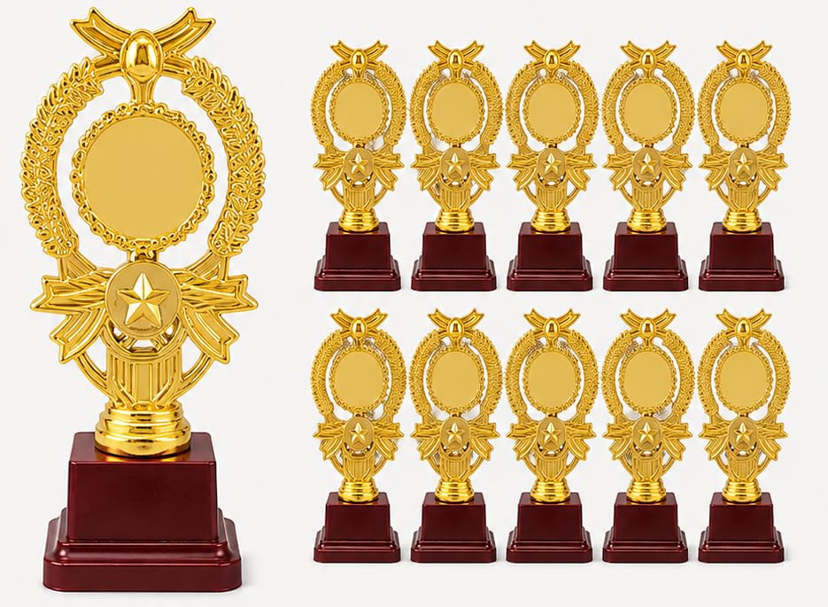 Metallic Fibre Golden Winning Trophy 7.5 Inch(Pack of 10) Trophies | Awards, Recognition-picture-28