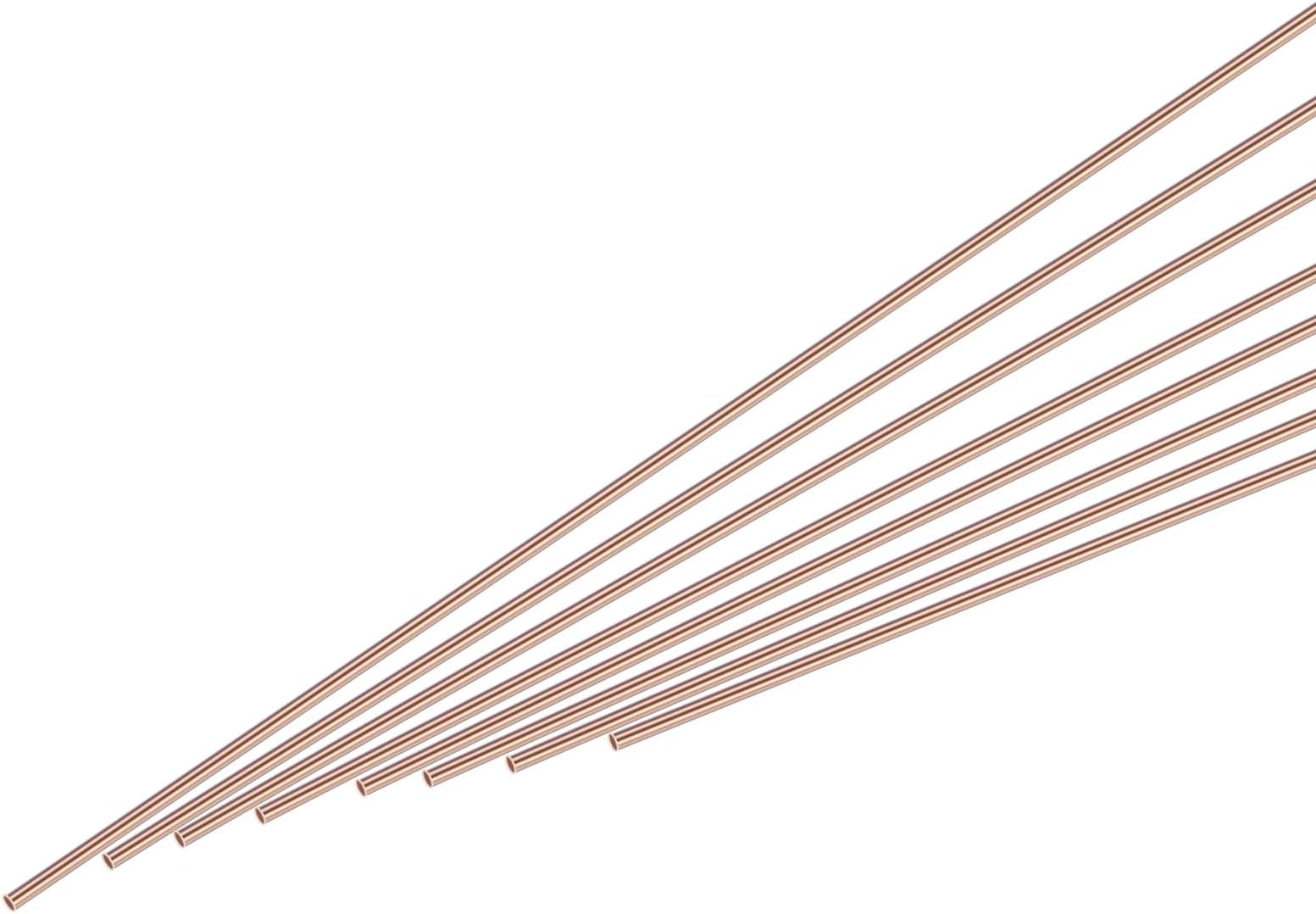 MECCANIXITY 12pc Copper Brazing Rods, Phosphor Copper Solder, Low Temp Welding Stick 1/8"x10" for Hvac Refrigerator Repair