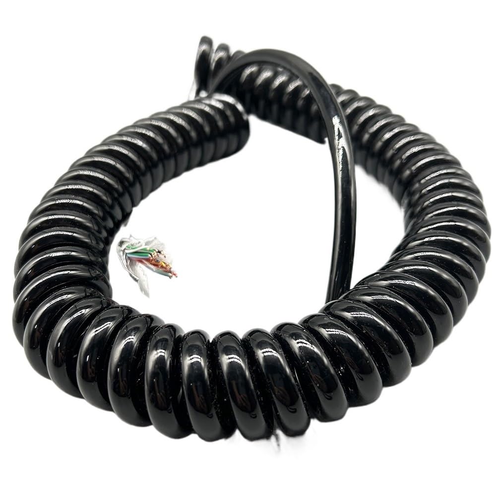 Cable Cord 25 Core CNC Shielded Spring Wire Cable Spiral Cable Hand Wheel Wire Machine Tool Connection Line Spiral Extension (Size : Undraw 2 Meter, Color : 25 core)