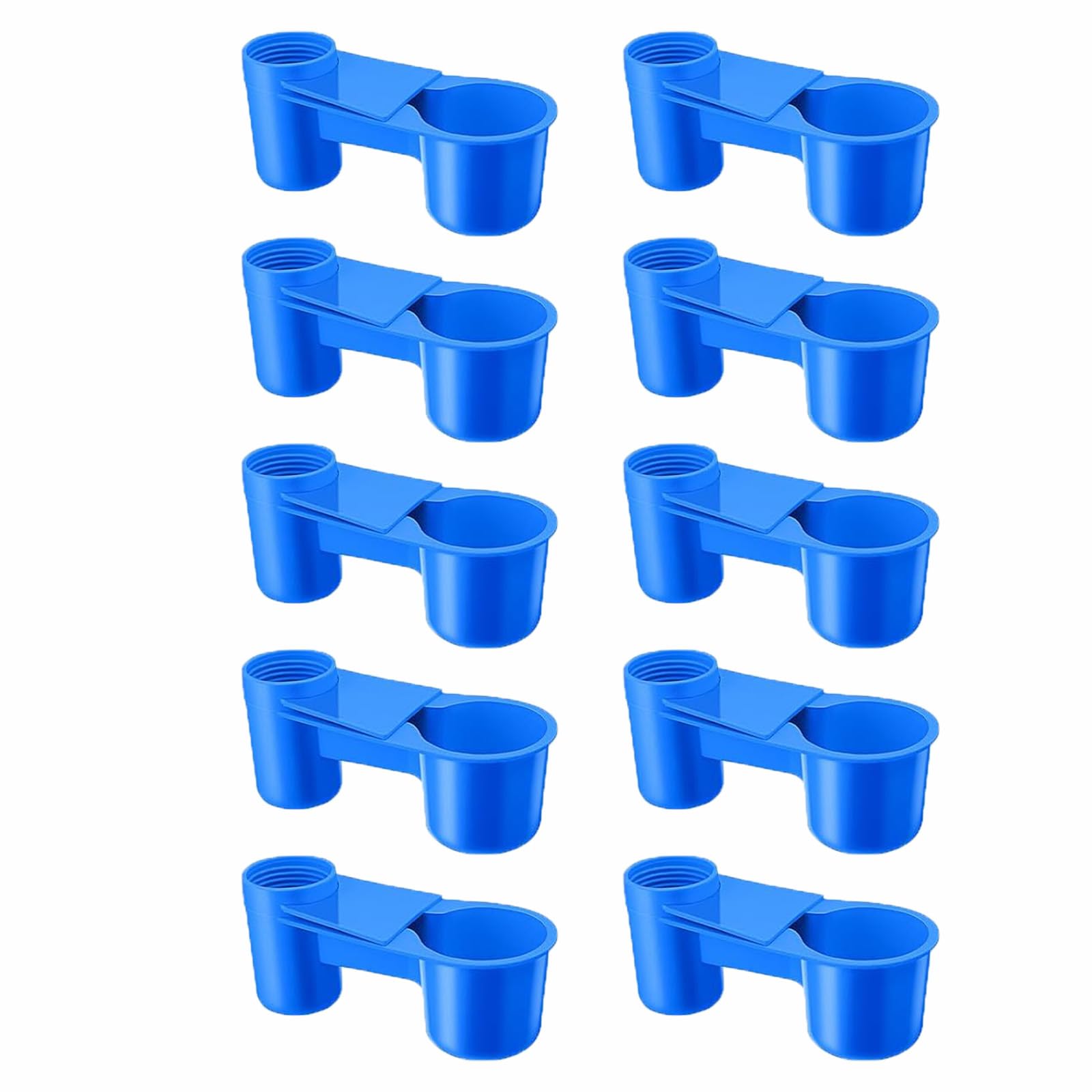 10Pcs Bird Cage Water Dispenser, Blue Cage Bird Water Drinker Cup Automatic Bird Drinker Cups Accessories for Chicken Pigeons Feeder Trough Animal Feeding