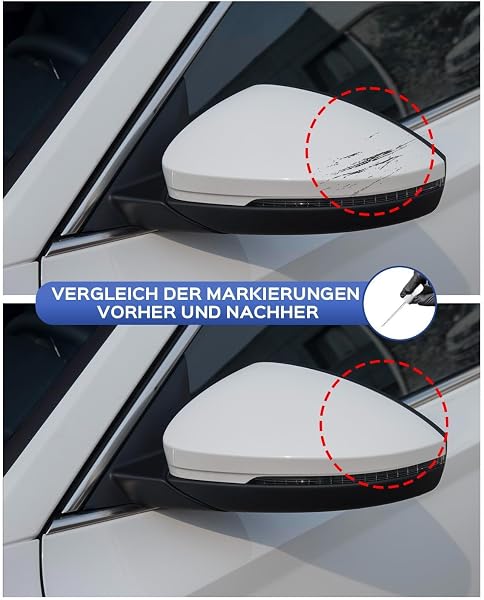 F6F6/ F7Y Metall Grau Metallic Lackstift Kompatibel mit Skoda Exakte Übereinstimmung für Chips und Kratzer - 5