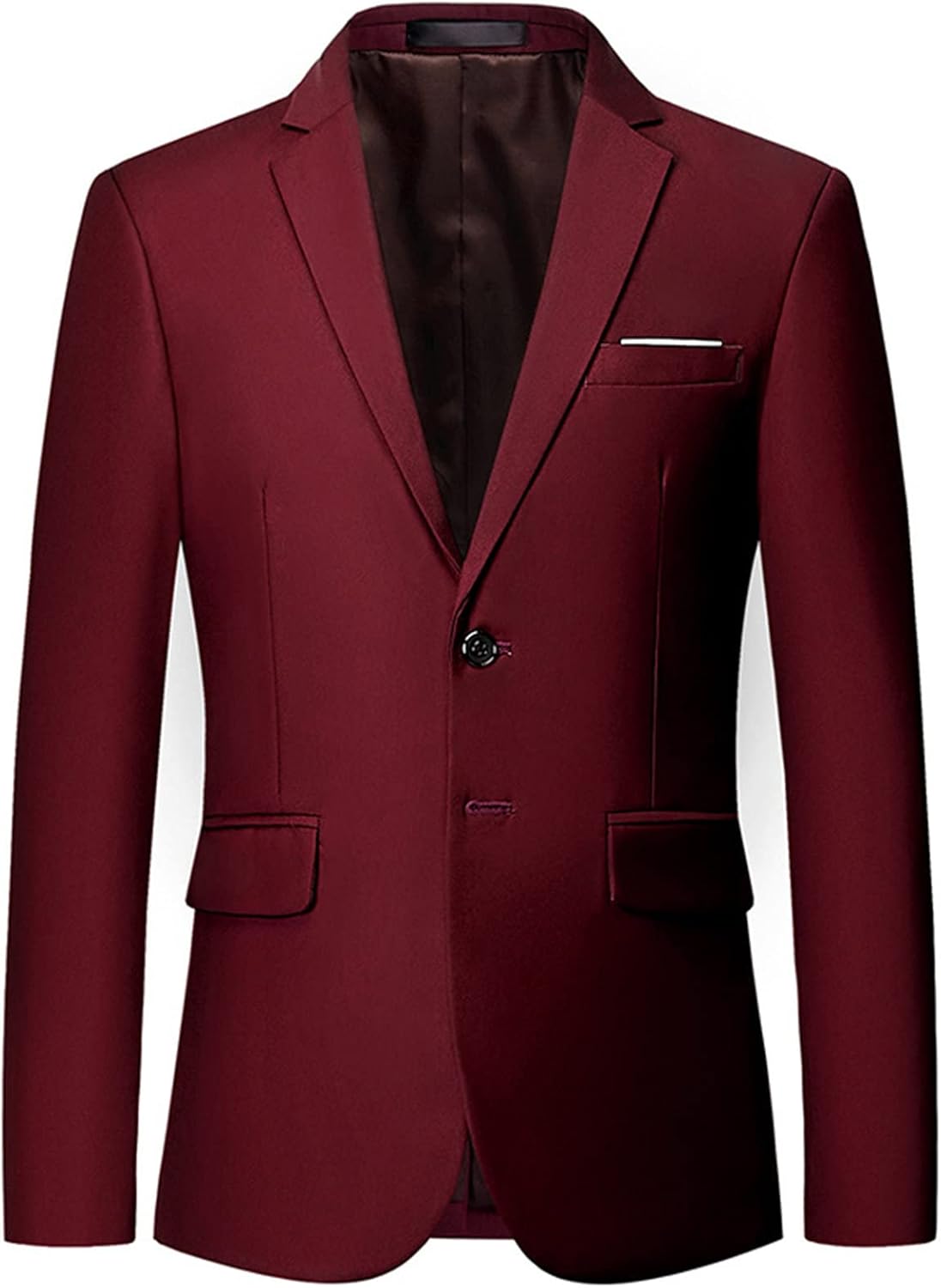 Maiyifu-GJ Mens Solid Slim Fit Blazer Jacket Two Button Notched Lapel Business Suit Classic Business Daily Party Sport Coat