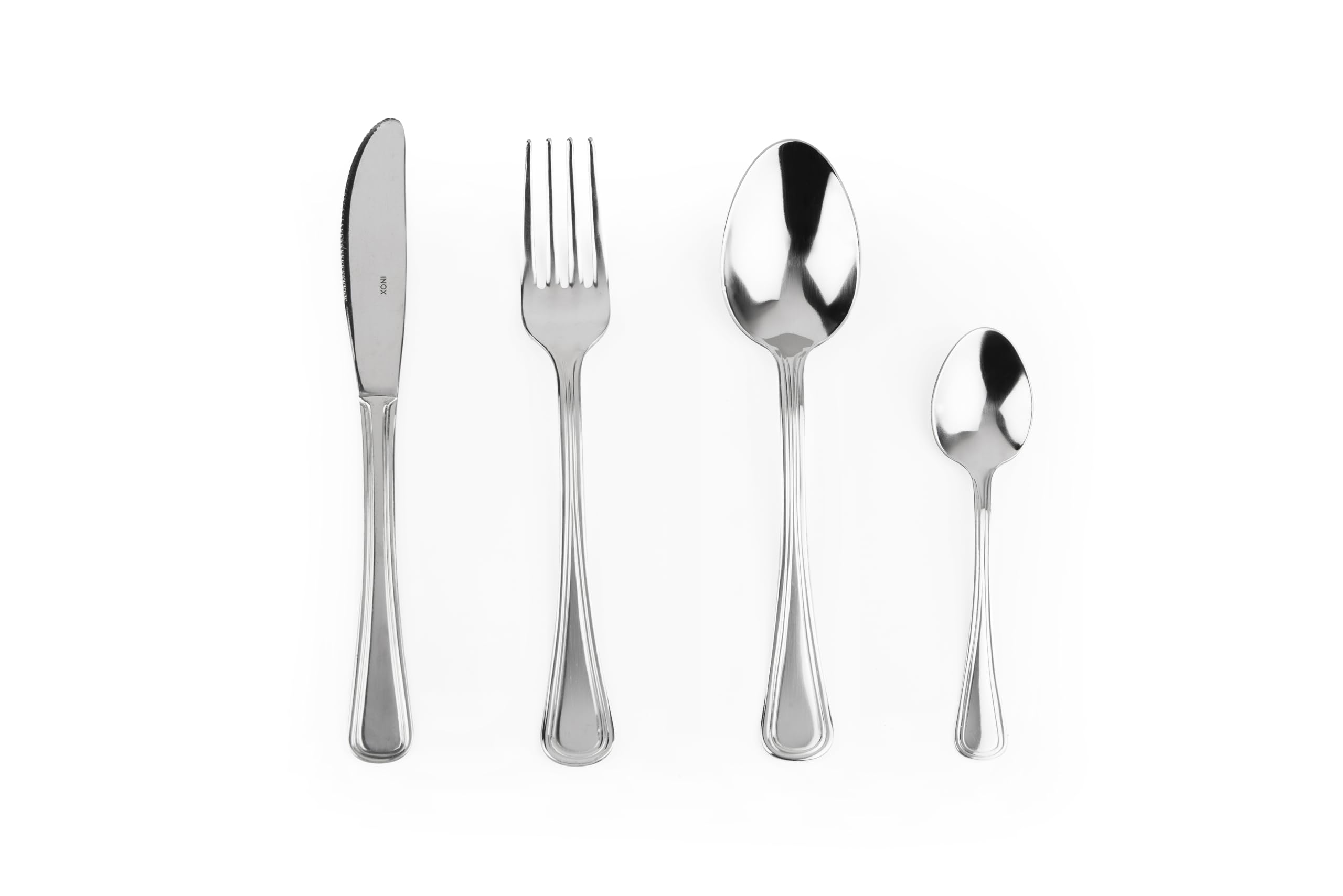 Excelsa London Servizio 24 Posate, Acciaio Inossidabile, Argento