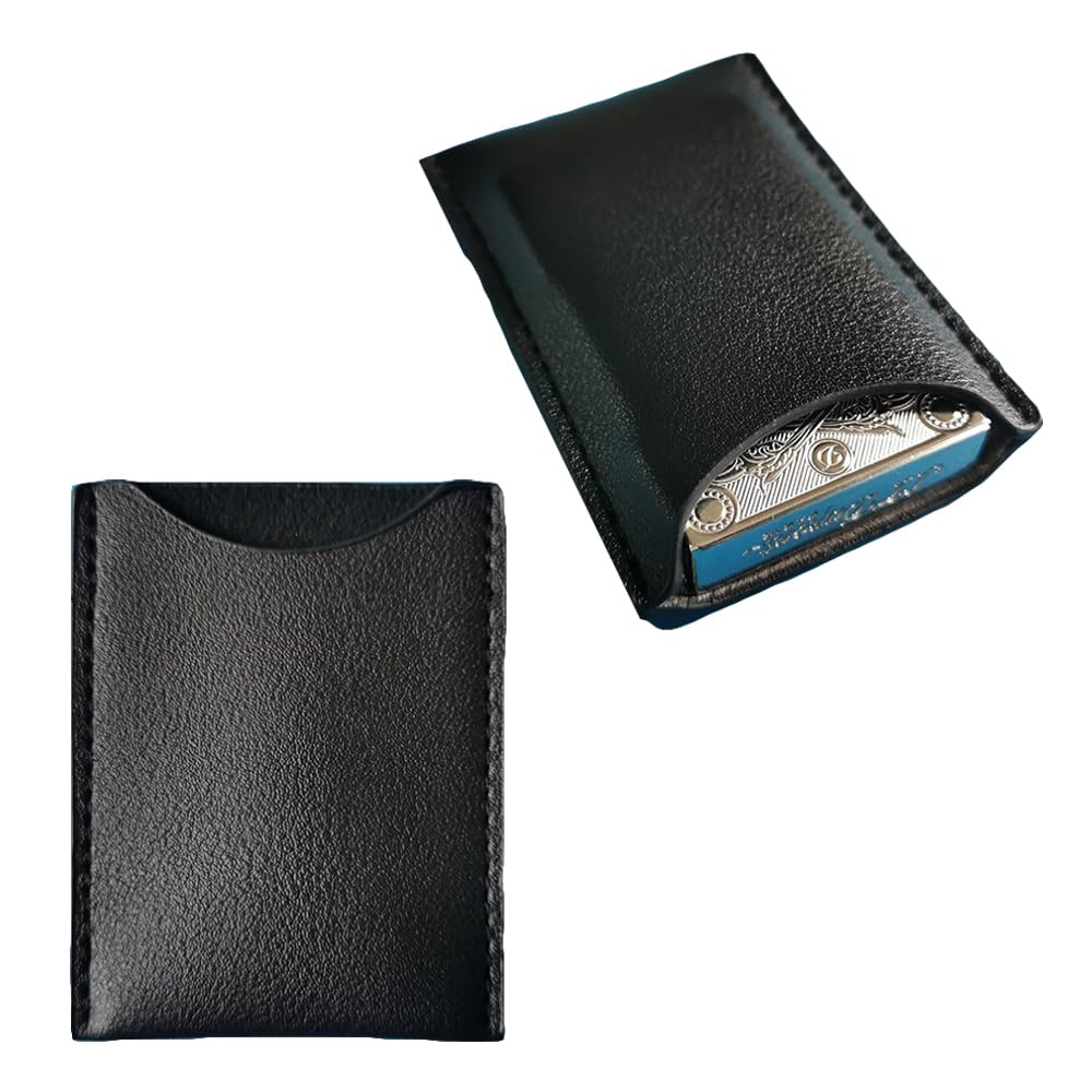 2 Pack Pocket Lighters Pouch Lighter Case Holder Protective Cover for Zippo Pocket Lighter Vintage Trench Lighter Classic Kerosene Lighter Antique Brass Lighter Traditional Butane Lighters-image-0