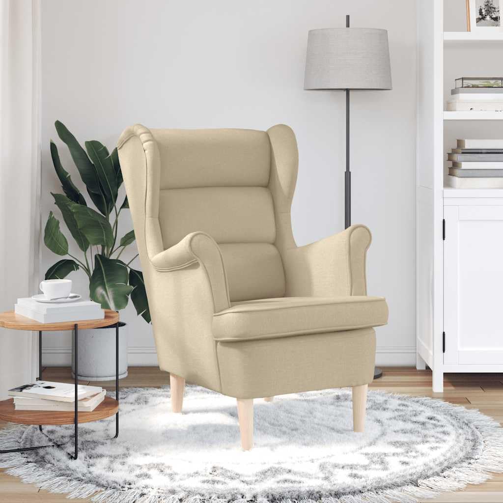 Poltrona Crema in Tessuto 74x84x100 cm