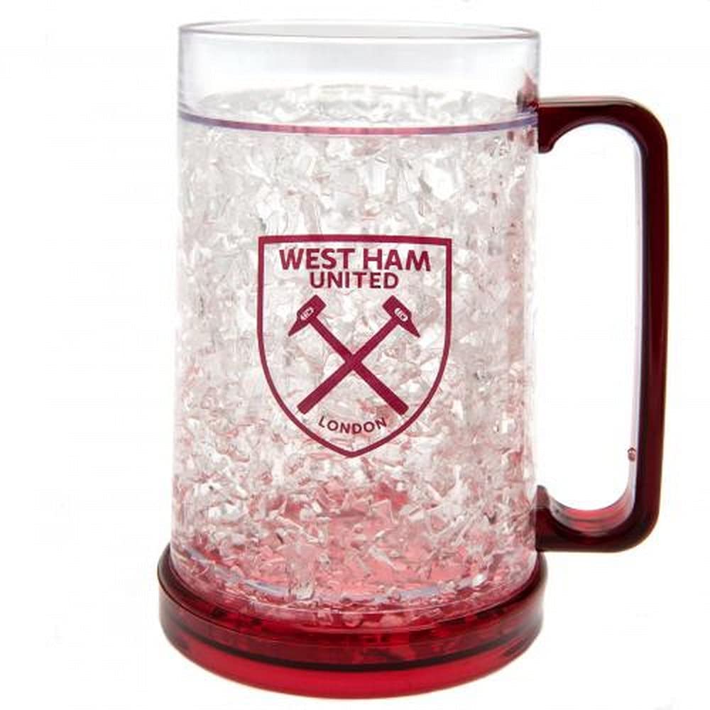 Chope de congélation West Ham United FC verre givré transparent