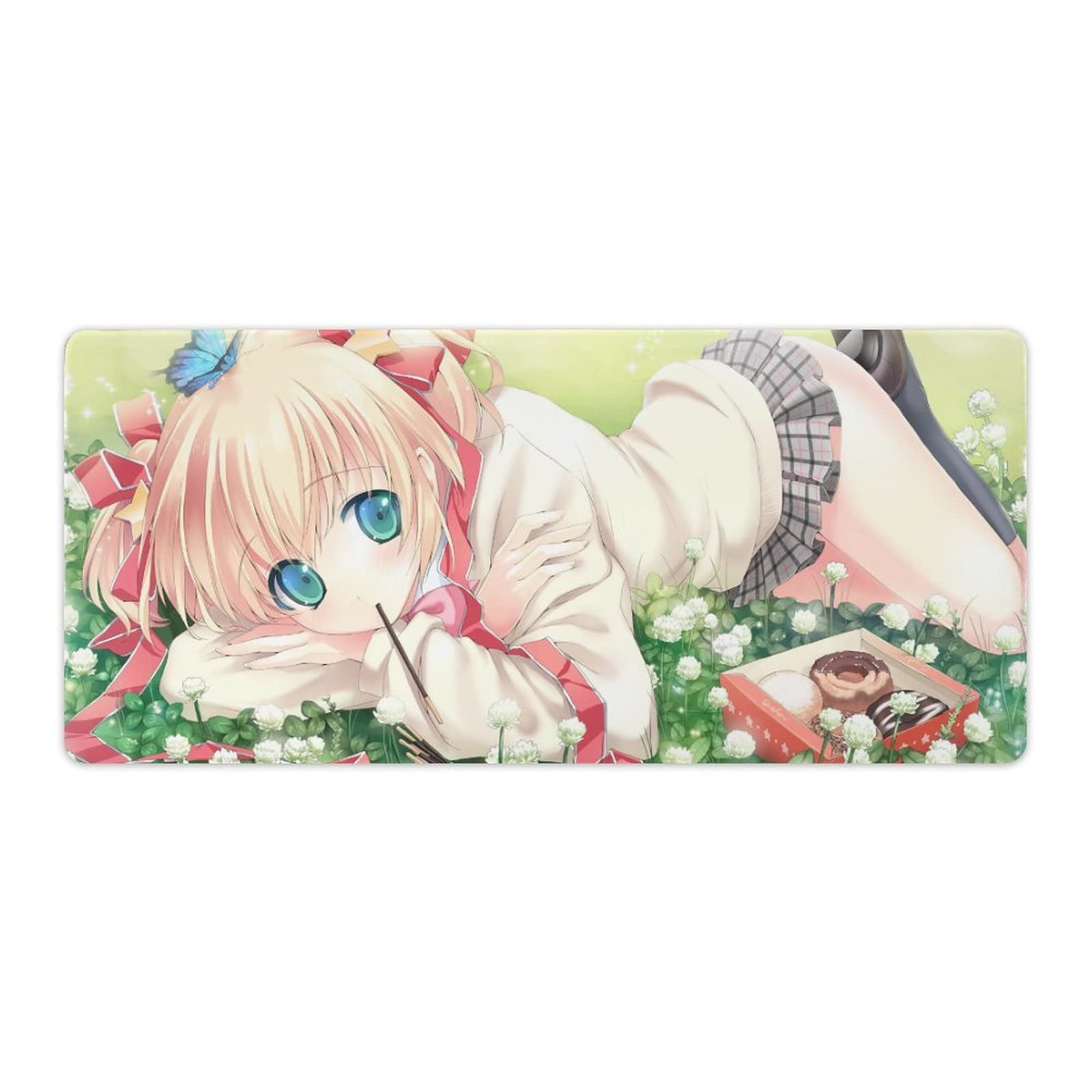ゲーミングマウスパッド Little Busters! 神北小毬 キーボードパッド 大型 デスクパッド テーブルマット 滑り止め パソコンマット 可愛い おしゃれ レーザー&光学式マウス適用 エッジ周辺強化 防水防塵 耐久性 耐摩耗性 耐熱性 縫い目 ズレない 水洗い 天然ゴム ほつれ防止 耐油性 耐変色性 疲労軽減