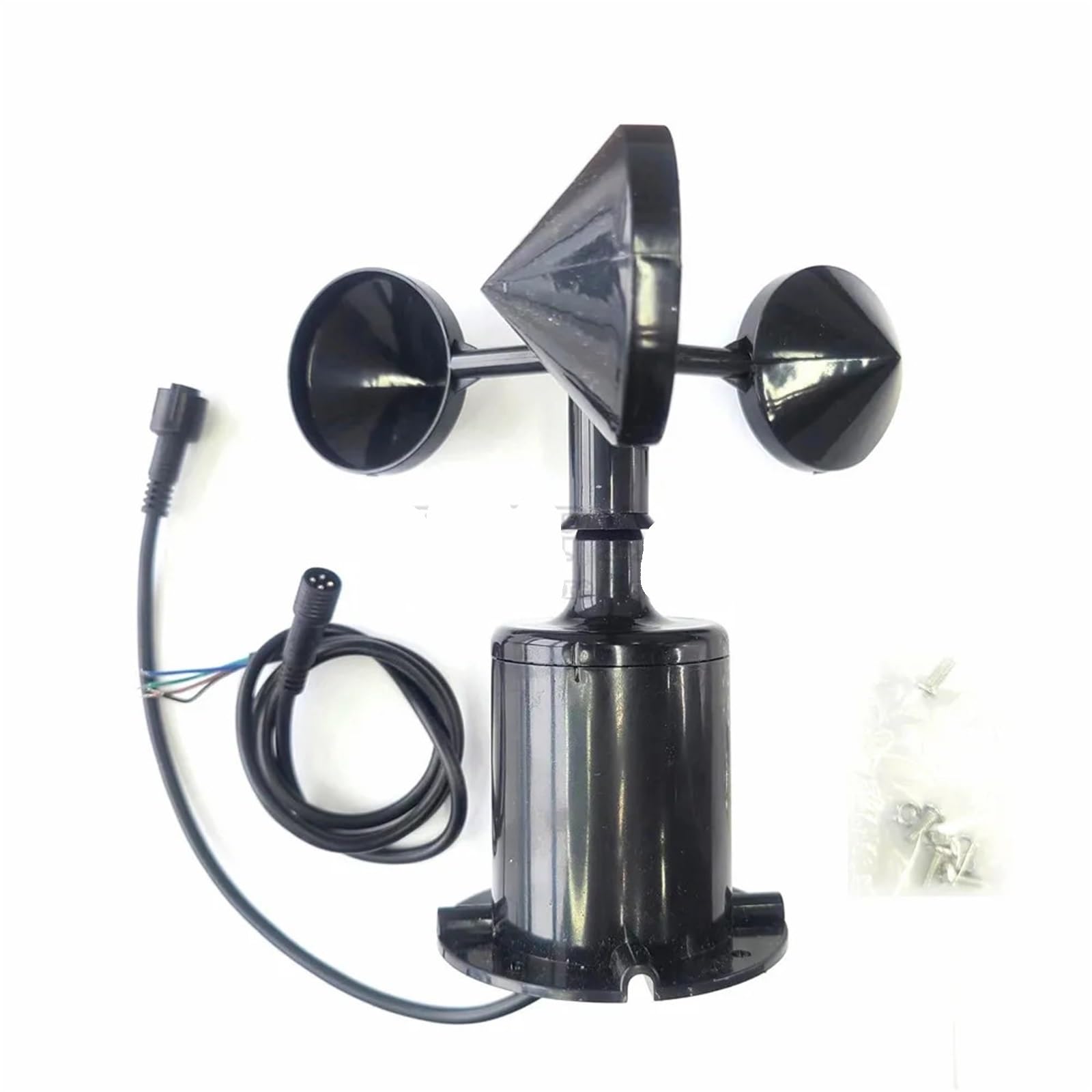 Station météo extérieure avec capteur de Vitesse et de Direction du Vent en Polycarbonate 30 m/s, anémomètre à 3 coupelles, Sortie RS485 4-20 mA, 0-5 V, 0-10 V(RS485 Speed)