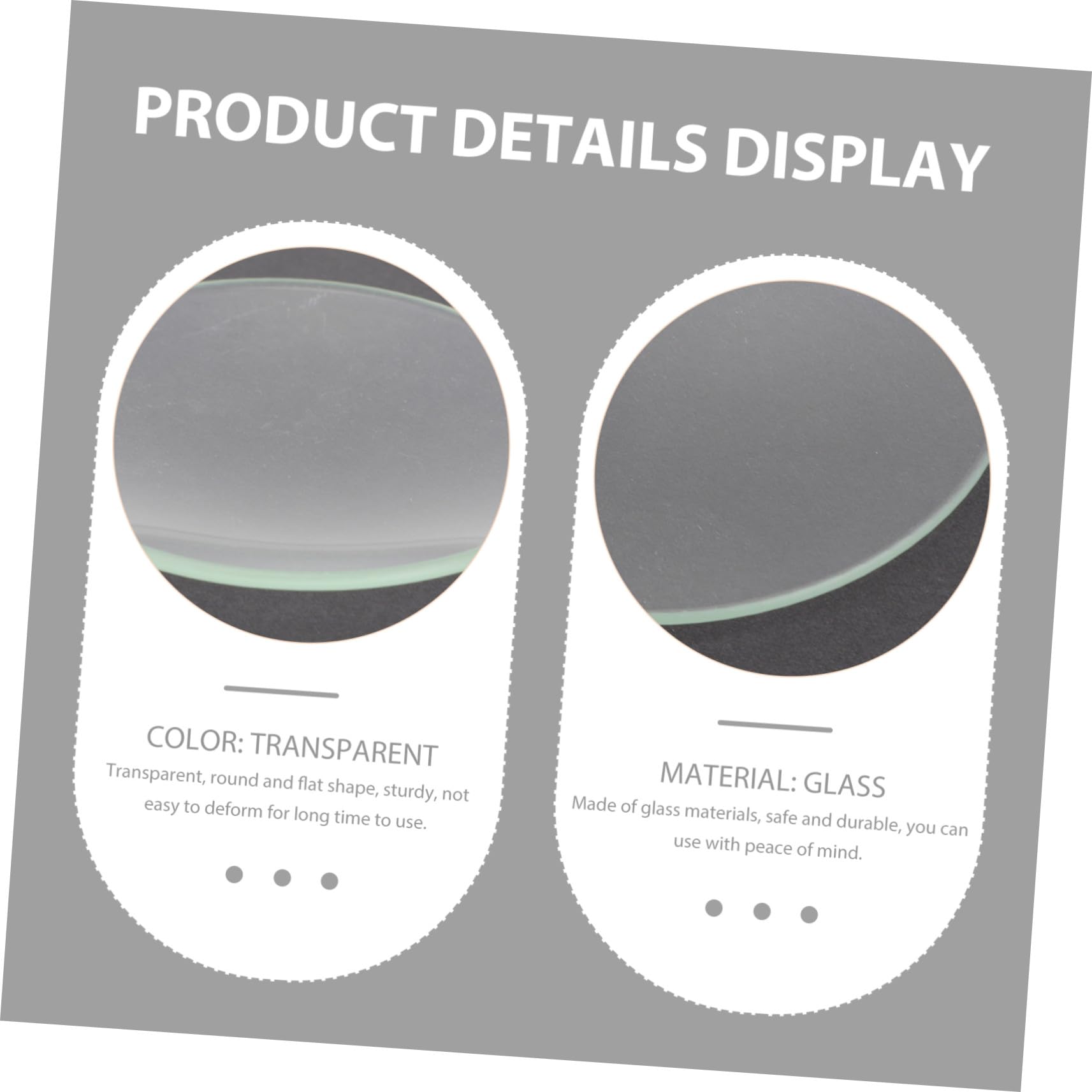 MAGICLULU de Vidrios de Reloj Planos Transparentes para Laboratorio 10 Piezas Material Sintético Resistente y Seguro Ideales para Clase de Química y Uso Escolar