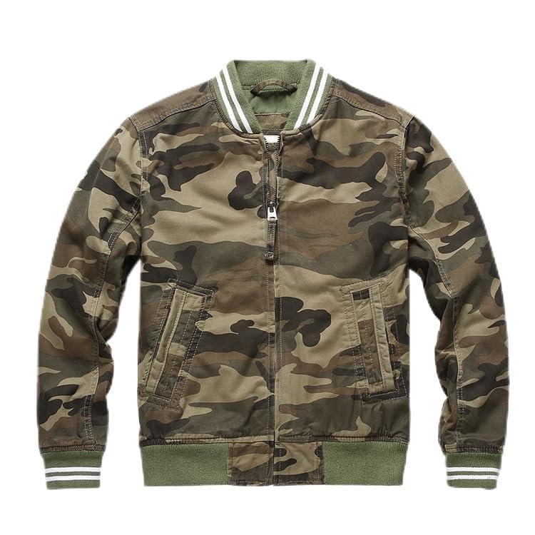 Men's Camouflage Jacket for Spring and Autumn with Sporty Casual Fit