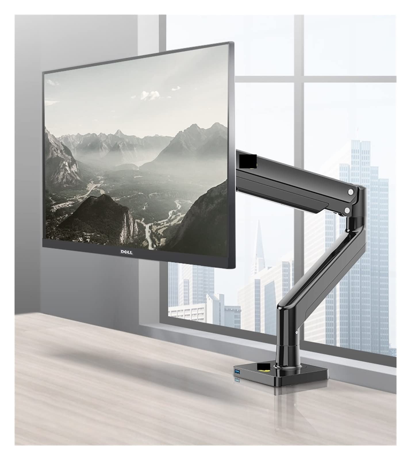 Soporte Monitor Escritorio Gas G40 Pantalla Ultra Ancha Arco 22-40 Pulgadas USB