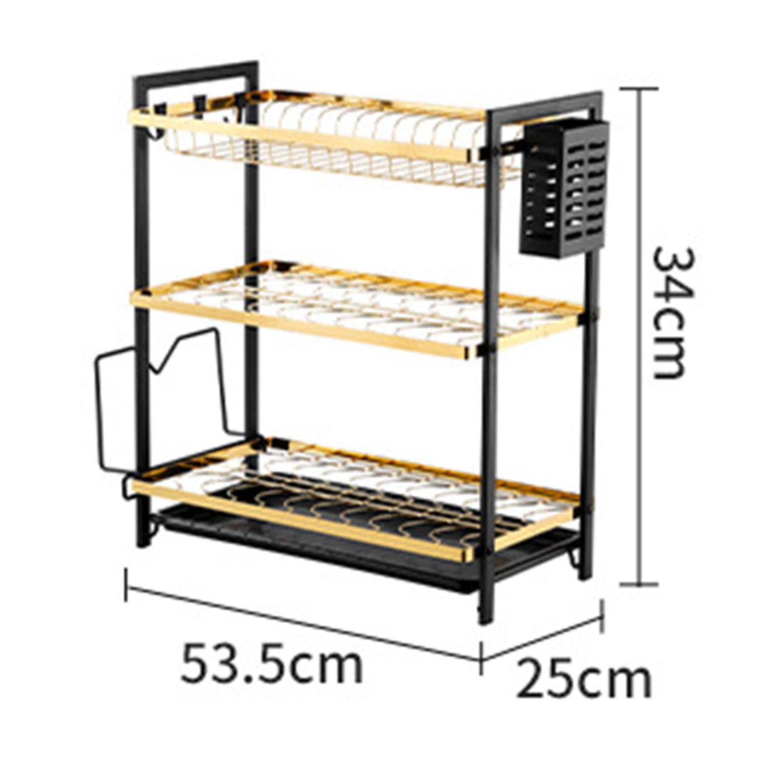 Escurreplatos Grande Escurreplatos Multifuncional para Mostrador de Cocina, Escurreplatos Ahorrador de Espacio con Escurridor, Cubertero y Portavasos para Varios Utensilios de Cocina