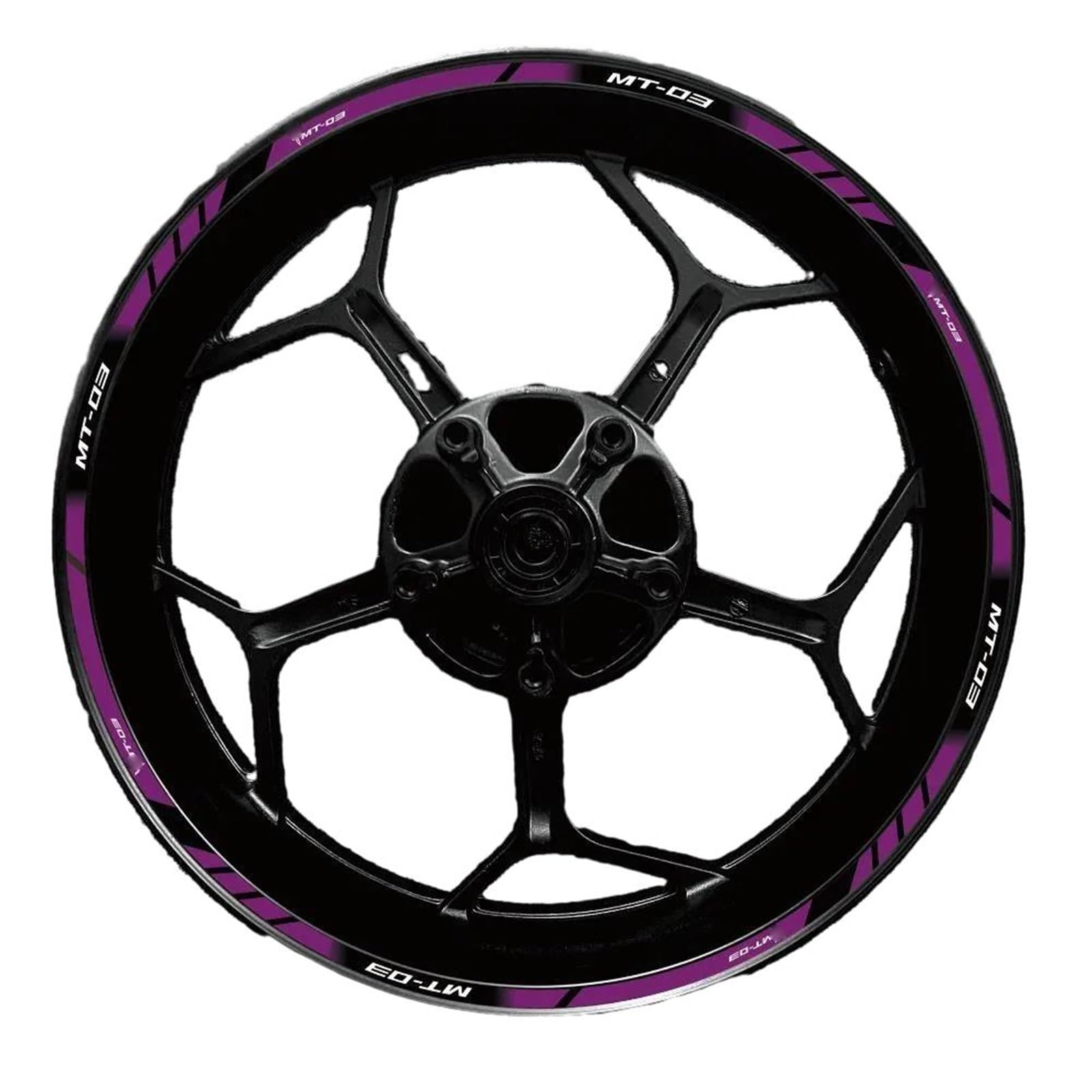 Applique for for MT-03 Mt03 17 Inch Motorcycle Wheel Hub Modified Rim Decal Decoration Waterproof Reflection Sticker(30)