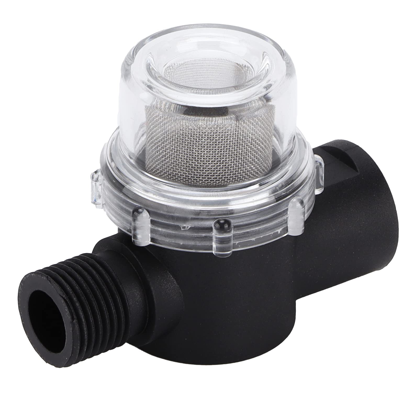 Tamis transparent pour pompe à eau, 50 mailles, filtre en acier inoxydable avec design facile à nettoyer, convient pour les conduites d'eau domestique ou de camping-car