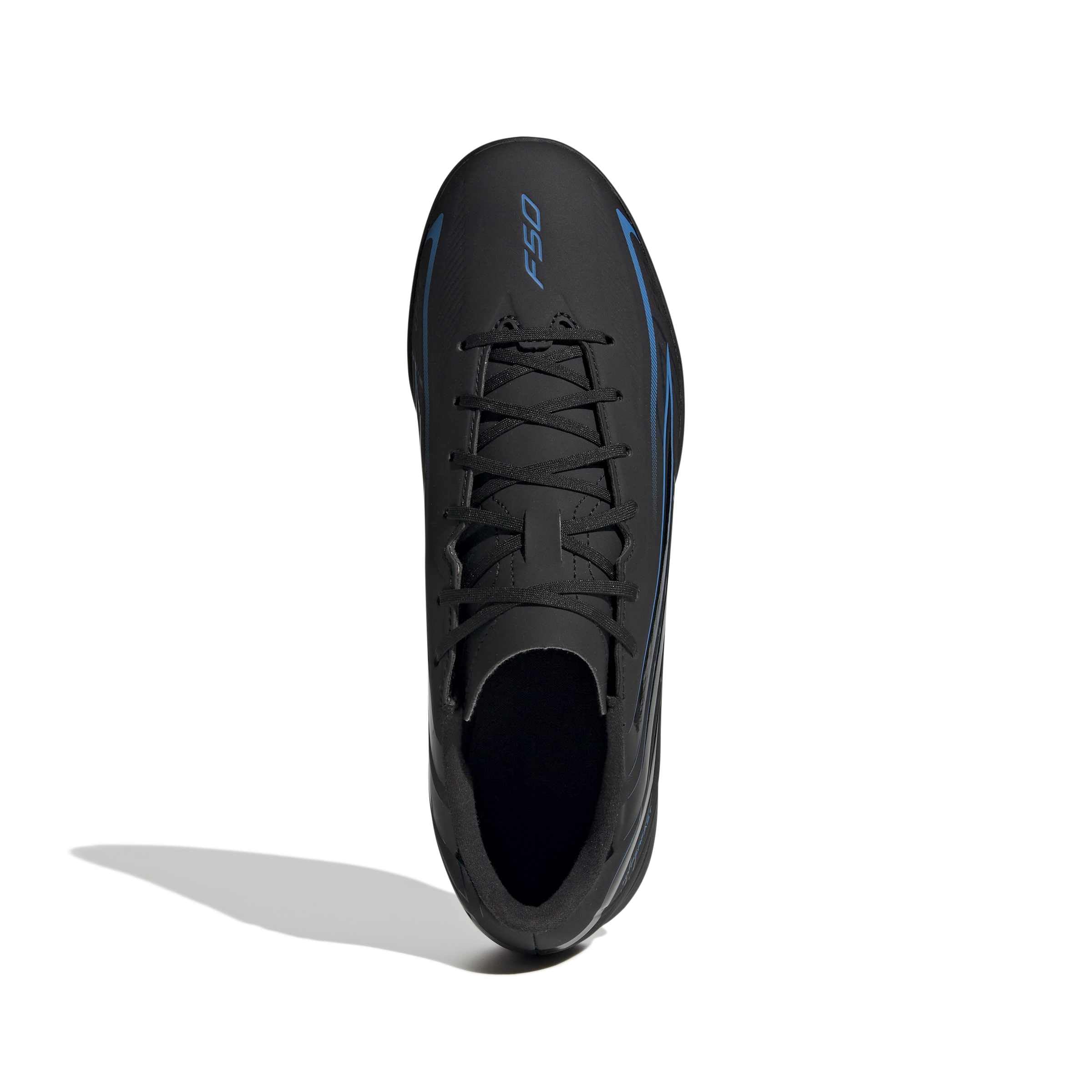 adidas Uniseks F50 Hyperfast Club Indoor Football Shoes, core black/core black/Lucid Ray Blue, 43 1/3 EU