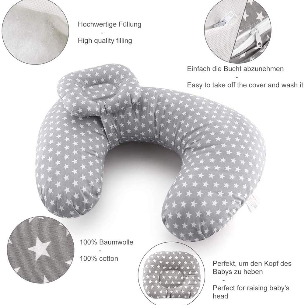 Almohada de Lactancia Lactancia Materna, Almohada de Lactancia Multifuncional Cojín de Lactancia Almohada de alimentación Infantil