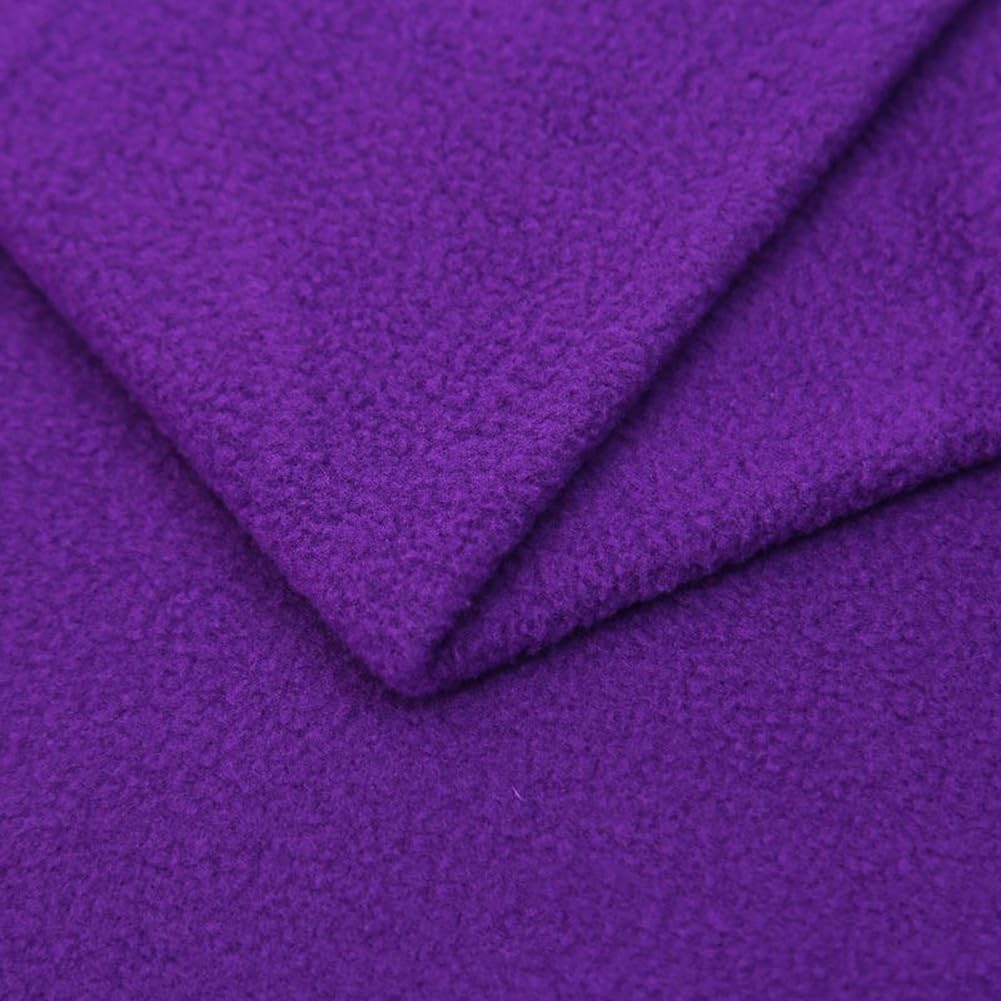 Solid Color Knitted Polar Fleece Fabric 50x160cm,Plush Fleece Upholstery Fabric by The Metre,Ideal for DIY Craft Handmade Toy Throw Blanket (Dark Purple)