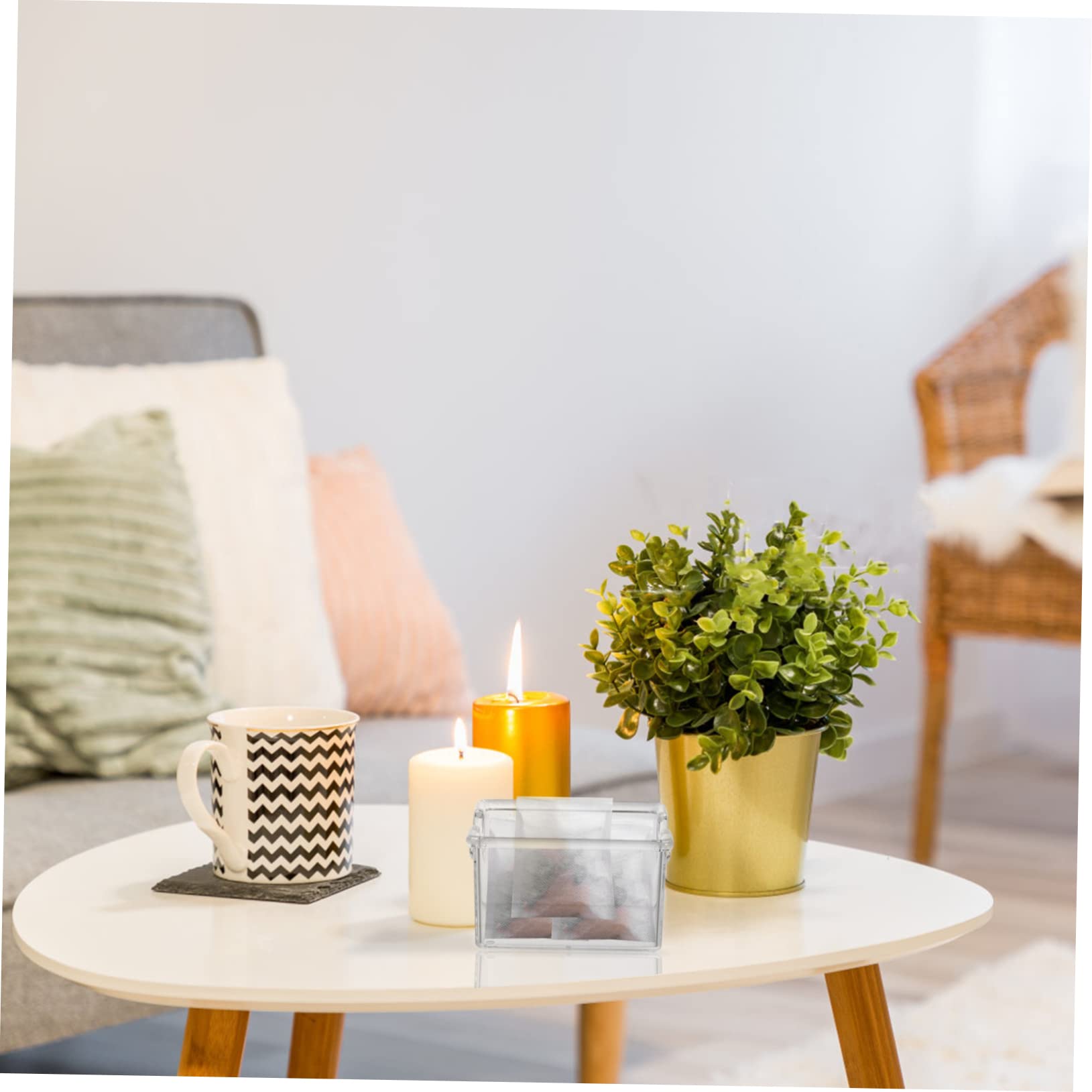 OUNONA Tea Bag Storage Organizer Tea Bag Box Sugar Packets Simple Design for Kitchen Office