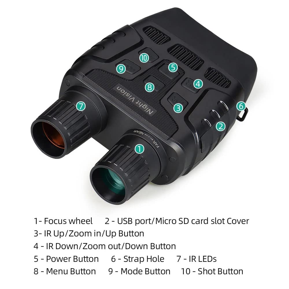 Vision triple tested 15×30 Digital Night Vision Binoculars, 2.3 Inch IPS Screen, 300m