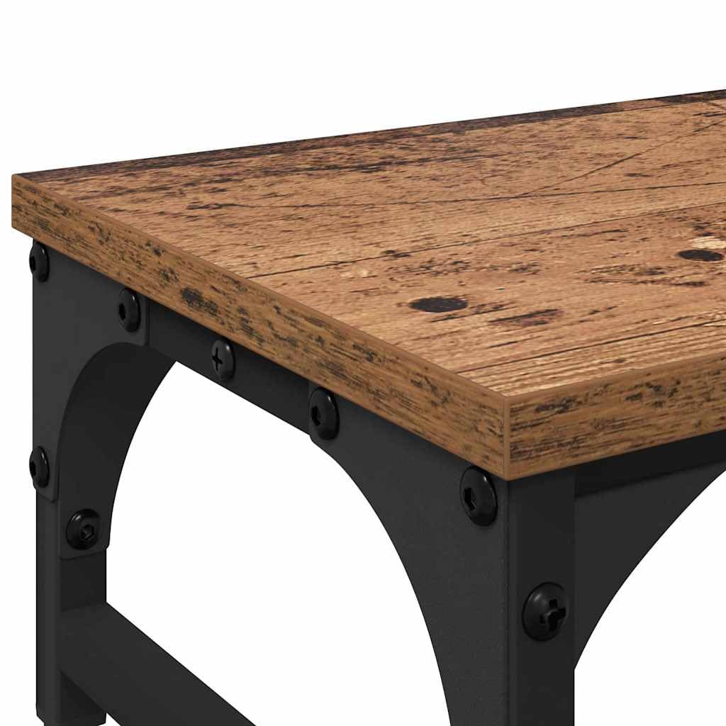 Supporto per monitor in legno anticato, 105 x 23 x 15,5 cm, in legno | Superficie opaca, altezza visiva ergonomica, supporto stabile, facile da pulire, per ufficio domestico