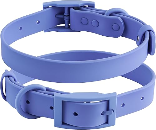 Collar de perro impermeable, antiolor, ajustable, resistente, con hebilla de metal recubierta resistente al desgaste, más fuerte que el cuero para