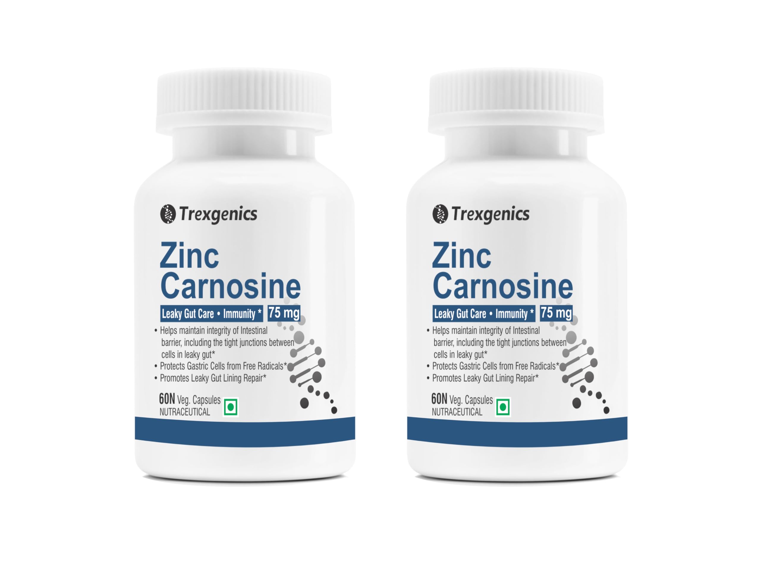 Trexgenics ZINC CARNOSINE Digestive & Gut Health, Ulcer Care, Immunity, Leaky Gut Support (60 Veg Capsules) — Amazon image 10