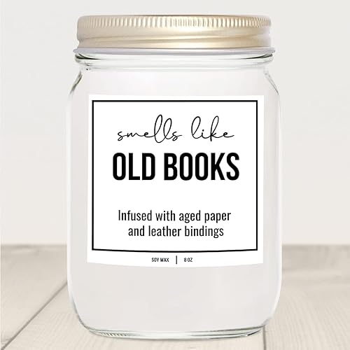 Miniatura 5 de YouNique Designs Book Lovers Candle - Velas de soja blanca para el hogar, regalos para amantes de los libros para mujeres, velas divertidas de