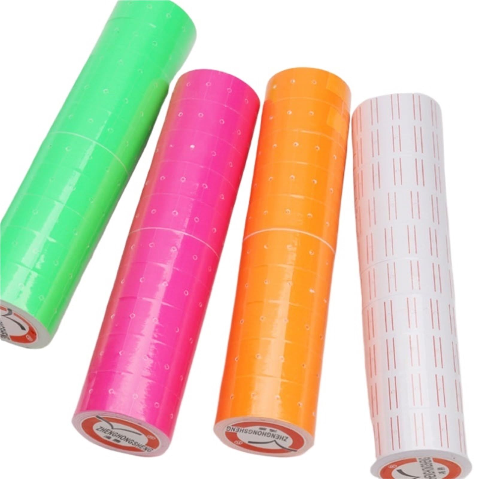 Lot de 20 rouleaux d'étiquettes de prix pour pistolet MX-5500 Blanc 21 x 12 mm (orange)