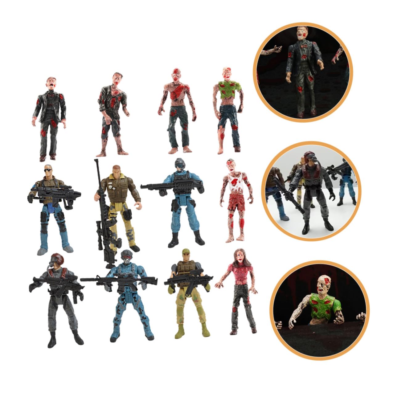 Soldatini Esercito Giocattoli Figure 12 Pezzi in Plastica | Modelli Militari Articolati, Aspetto Realistico, Set da 1 Confezione, per Ragazzo Ragazza Stile Casuale