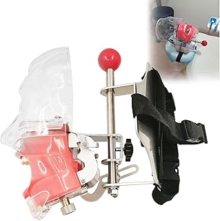 Dental Simulator Manikin, Dental Simulator Head Model with Drainpipe, Removable Teeth and Adjustable Strap, Dental Simulator Phantom Head Training for Dentists and Students Education