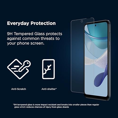 Miniatura 61 de Motorola Protector de pantalla para Moto G Power (versión 2021), resistente vidrio templado 9H, antihuellas dactilares, antiarañazos, antimanchas