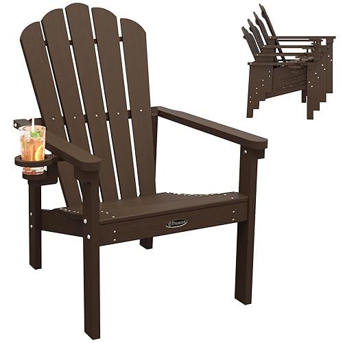 Stackable Adirondack Chair, HDPE All-Weather Adirondack Chairs - Durable and