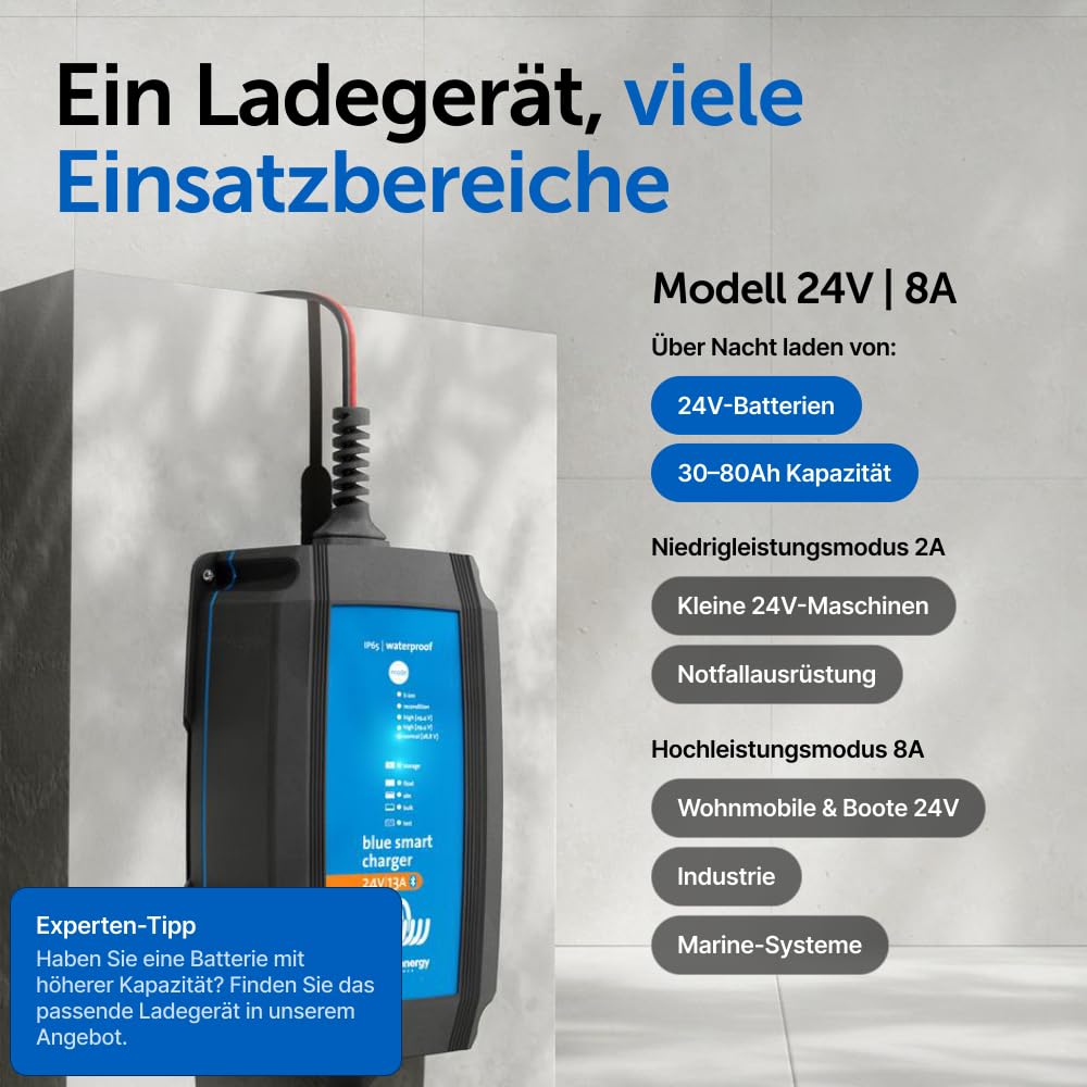 Victron Energy Blue Smart Batterie Ladegerät 24V 13A 230V CEE 7/17